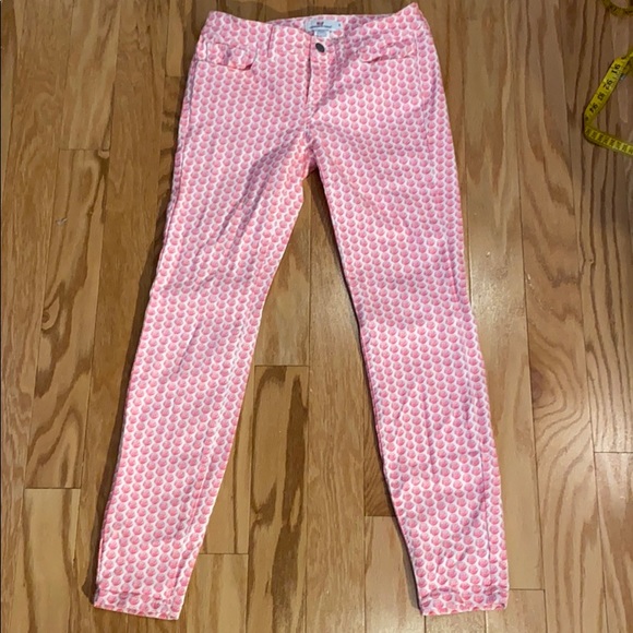 Vineyard Vines skinny jeans with pink seashells 0 - Picture 2 of 11